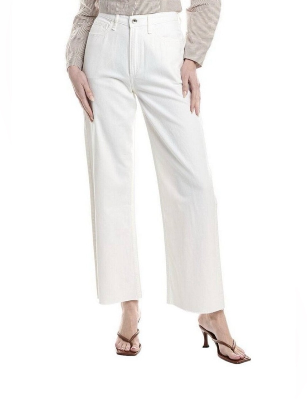 White Rag & Bone The Cloud Lori Jean in size 30 high-waisted wide-leg pants. New